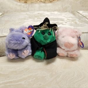 Puffkins plush Henrietta Percy Hazel Lot of 3